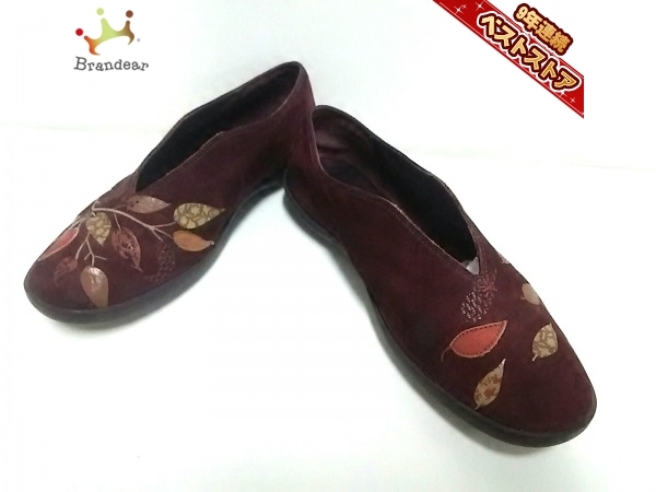 カンペール CAMPER フラットシューズ 39 ヌバック×レザー ダークブラウン×ブラウン×マルチ レディース TWS 靴 CAMPER フラットシューズ39 カンペール CAMPER フラットシューズ 39