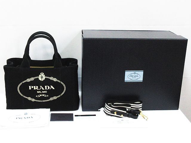 極美品 PRADA プラダ ミニ カナパ 2WAY トートバッグ ショルダーバッグ 