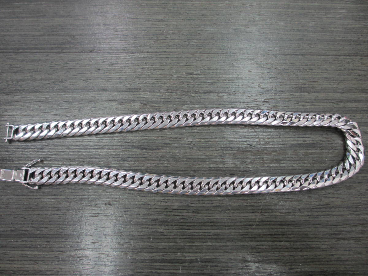 シルバー925 喜平ネックレス 8面トリプル/196.3ｇ/55cm/USED/美品