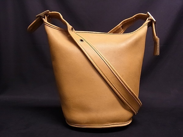 1円 COACH コーチ 9953 レザー ゴールド金具 肩掛け ショルダーバッグ 