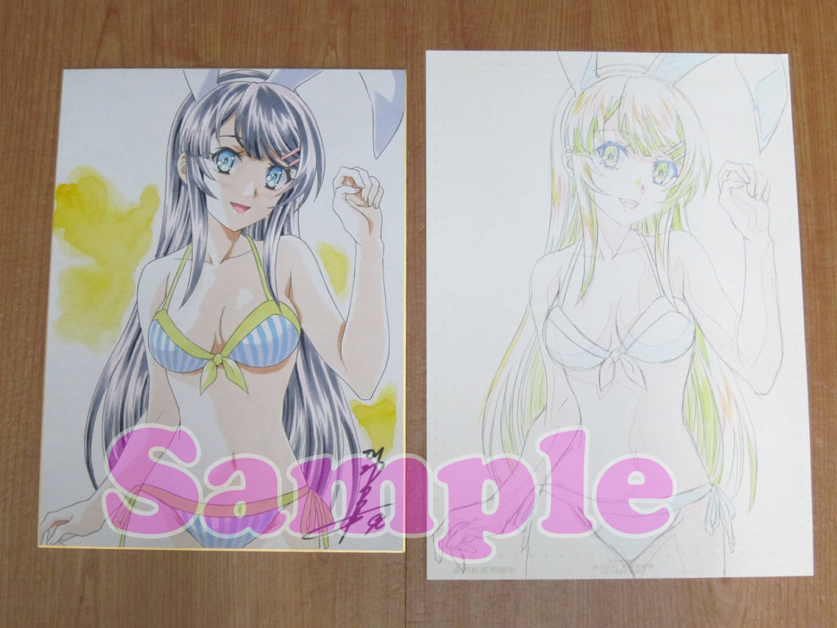 Amazon.co.jp: かわらじま晃直筆イラストサイン色紙 桜島麻衣 NYPNHVZE