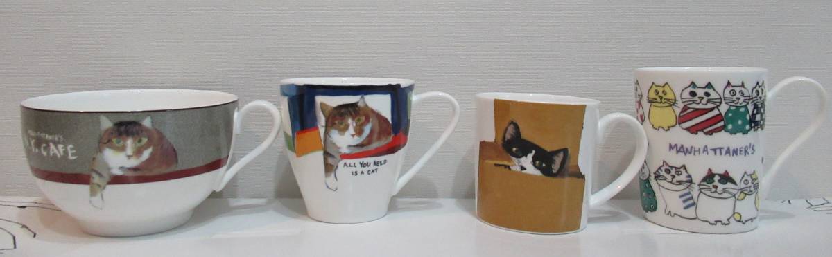 マンハッタナーズ N.Y. CAFE マグカップ ② 猫柄 ショコラカップ
