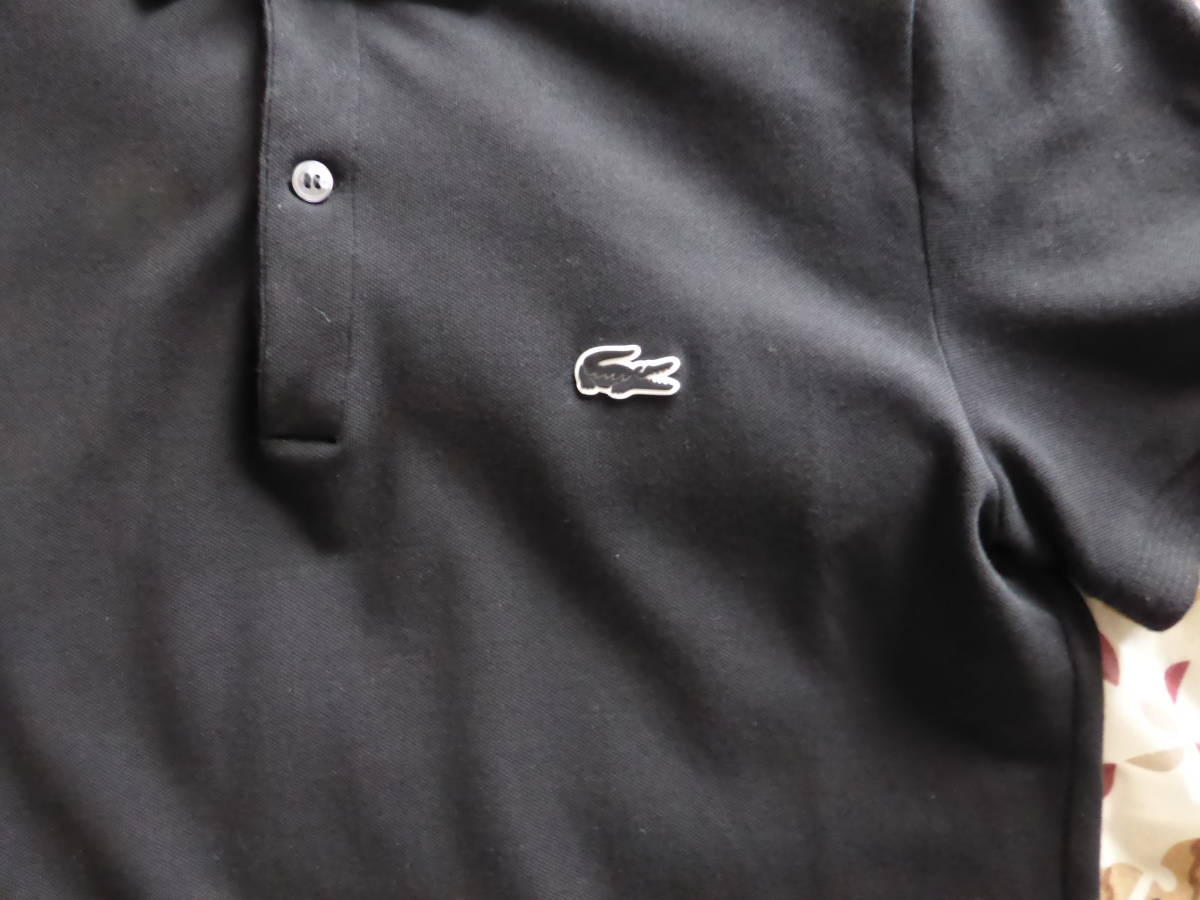 ラコステ LACOSTE ポロ スリムフィット 美品 ポロシャツ 黒 【公式通販】