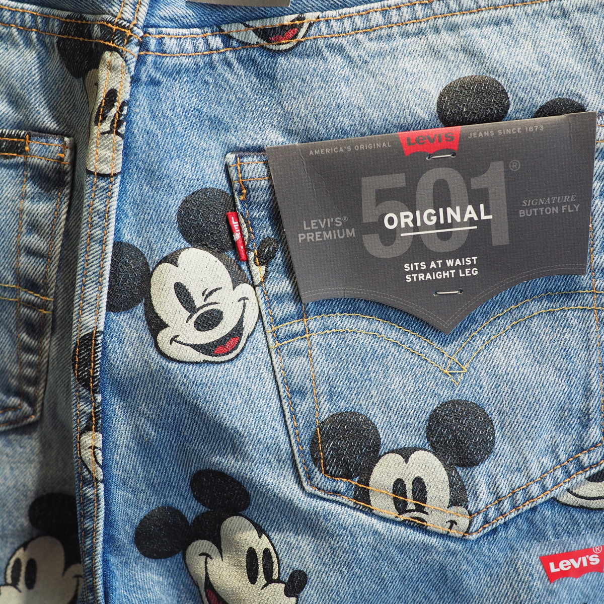 新品 LEVI'S x Disney COLLECTION MICKEY MOUSE PREMIUM 501 ”BIG E