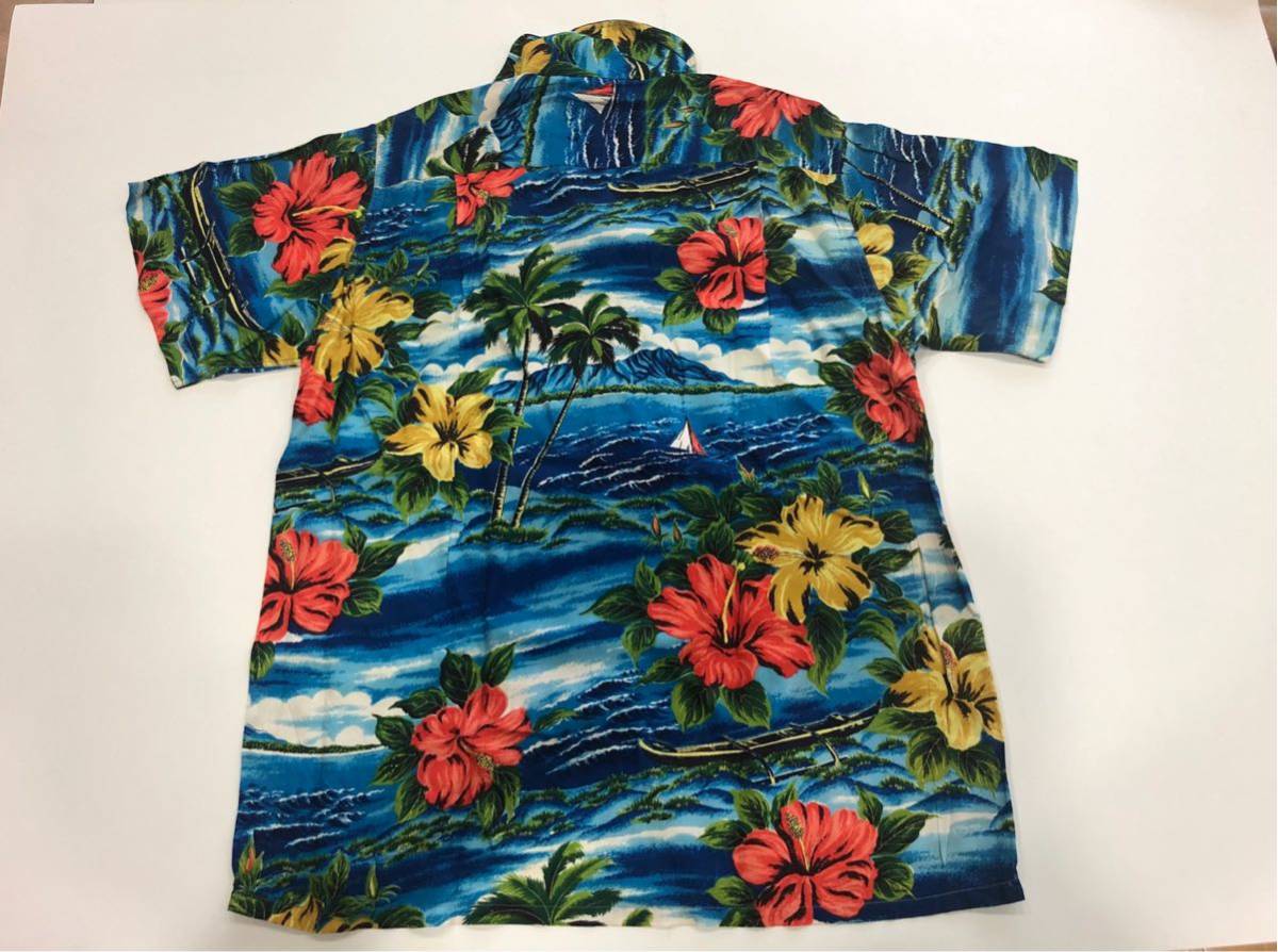 美品 ビンテージ 60’s SPORTS WEAR 3角タグ アロハシャツ ハワイアンシャツ Sサイズ 開襟 日本製 100％レーヨン