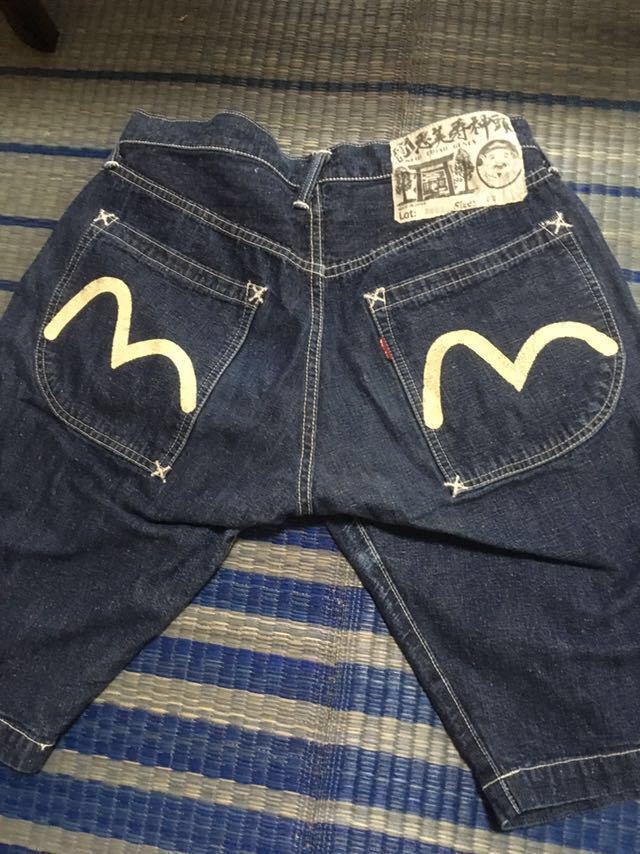 EVISU エヴィス LOT2005 ハーフパンツ 大黒 表記w32 日本製品 エビス 
