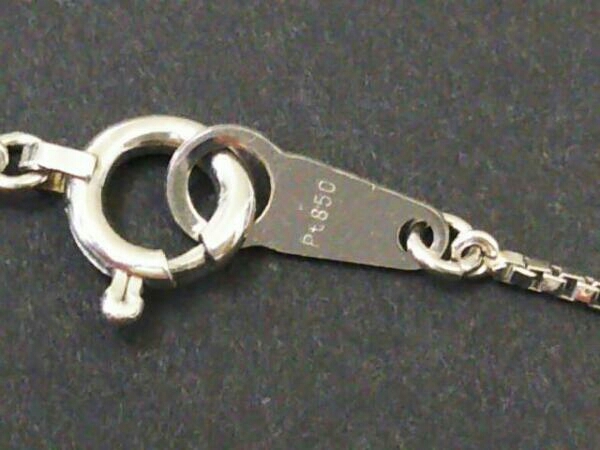 クリーニング済 Pt850 プラチナネックレス 3.1g 40㎝ ベネチアンチェーン