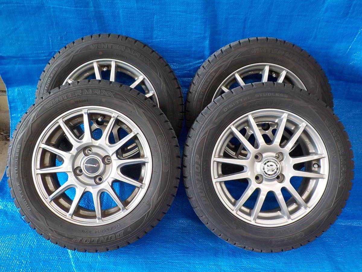  175/65R14 2017年製 深溝タイヤ フィット マーチ デミオ 等に 社外 アルミ付き 4本セット DL ダンロップ 管19-36-10(スタッドレスタイヤ)｜売買されたオークション情報、yahooの商品情報をアーカイブ 4穴