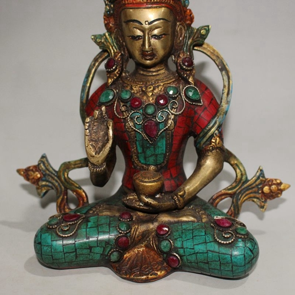 銅器 仏像 普賢文殊菩薩仏像 置物 開運 工芸品 銅器 仏像 普賢文殊菩薩仏像 置物 開運 工芸品 Craft Art 【公式通販】