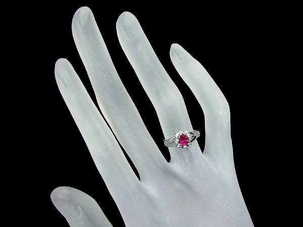 1円～【ジュエリー極】鮮やかルビーカラー！天然ルビー0.45ct＆