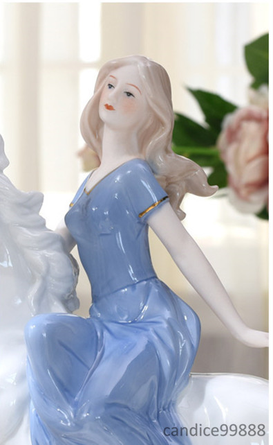 現代家陶磁器工芸品ヨーロッパ式西洋美人アイデア置物 陶磁器 置物