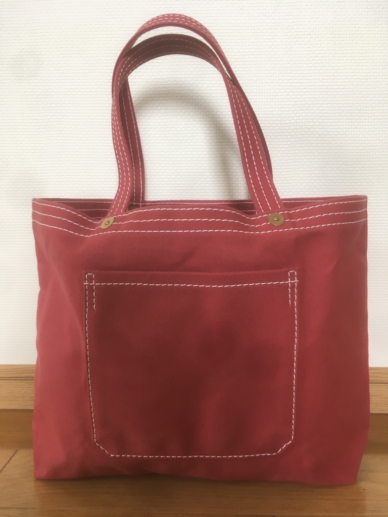 美品 一澤帆布 信三郎帆布 A4サイズ トートバッグ 手提げ 赤 (一澤帆布 