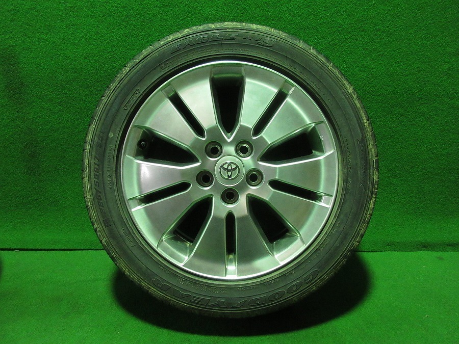 トヨタ10系アルファード後期純正 7J-17 off+45 pcd114.3/5H 225/55R17