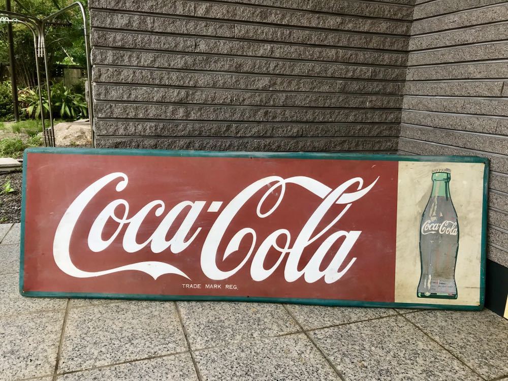 コカコーラ 看板 1960年代 ホーロー？ 琺瑯 コカ・コーラ 昭和