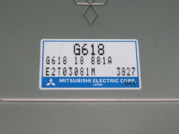 19-23-40　　マツダ　　プロシード　Ｕ６６Ｍ　Ｇ６ ［　エンジン　コンピューター　　ＭＴ車　Ｇ618　18　881Ａ　Ｅ2Ｔ03081Ｍ　3827　］