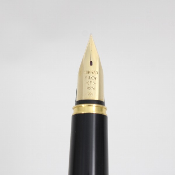 PILOT パイロット 18Kペン先 万年筆 ブラック×ゴールド【いおき質店
