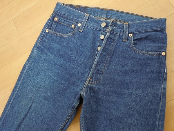 d399★90s 米国製 リーバイス501★W30 古着 ジーンズ★USA デニムパンツ 即決★ 90s USA製 リーバイス Indigo 実寸W44 ヒゲ落ち