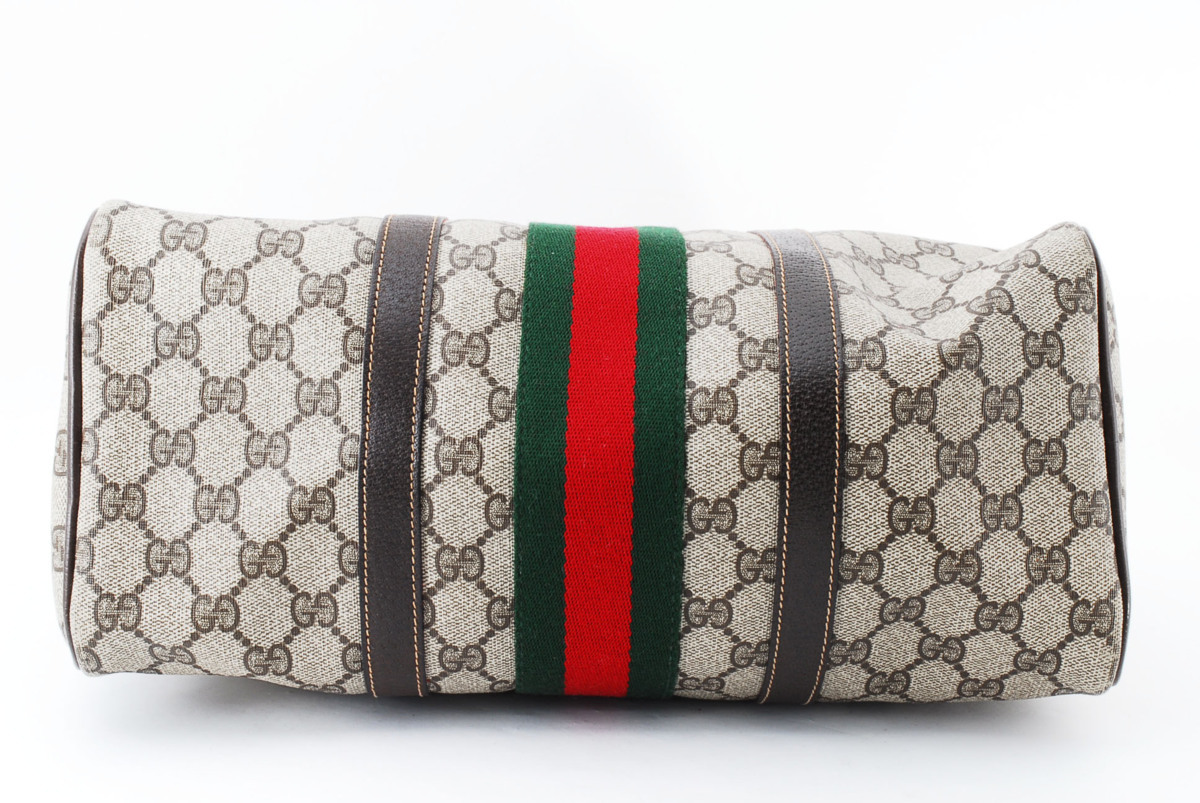 良品GUCCI オールドグッチ ⁄シェリーライン GGスプリーム⁄PVC×レザー