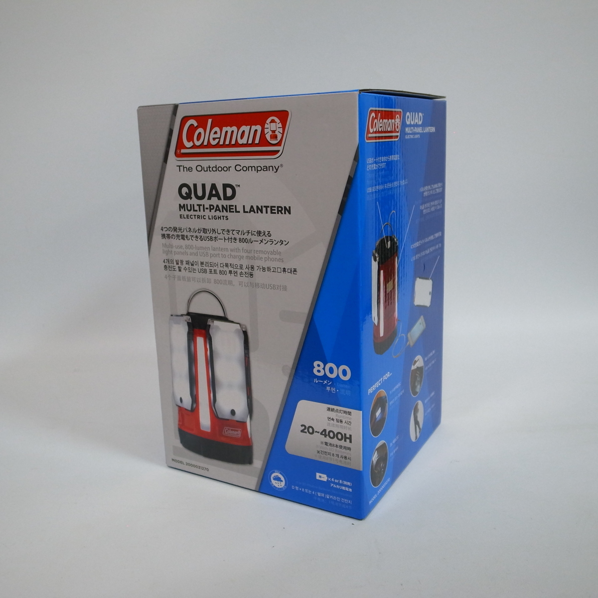 Coleman QUAD MULTI-PANEL LANTERN コールマン クアッド マルチパネルランタン LED 800ルーメン ...