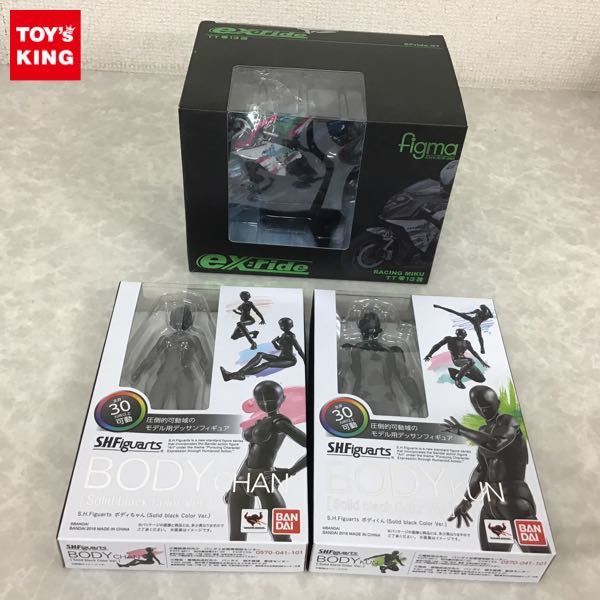 figma ex:ride レーシングミク TT零13改 S.H.Figuarts ボディくん ボディちゃん Solid black ...