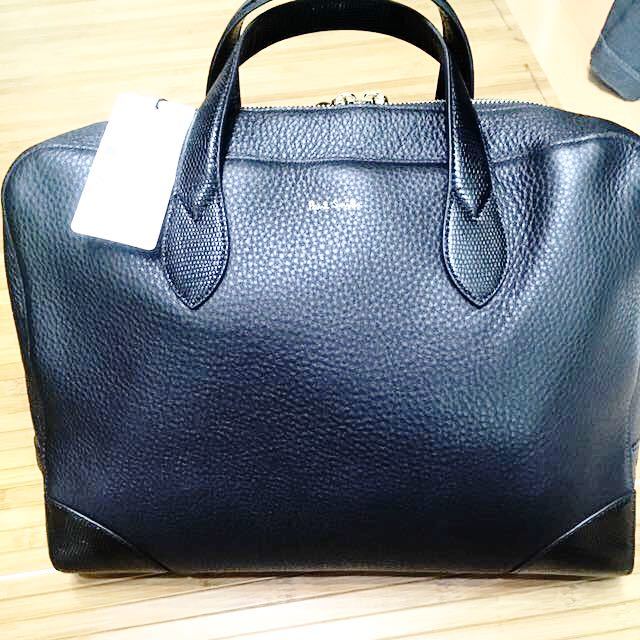 Paul Smith レザー ブラック ビジネスハンドバッグ ショルダーバッグ 送料込○新品○価49680円 ポールスミス 2WAYショルダービジネスバッグ