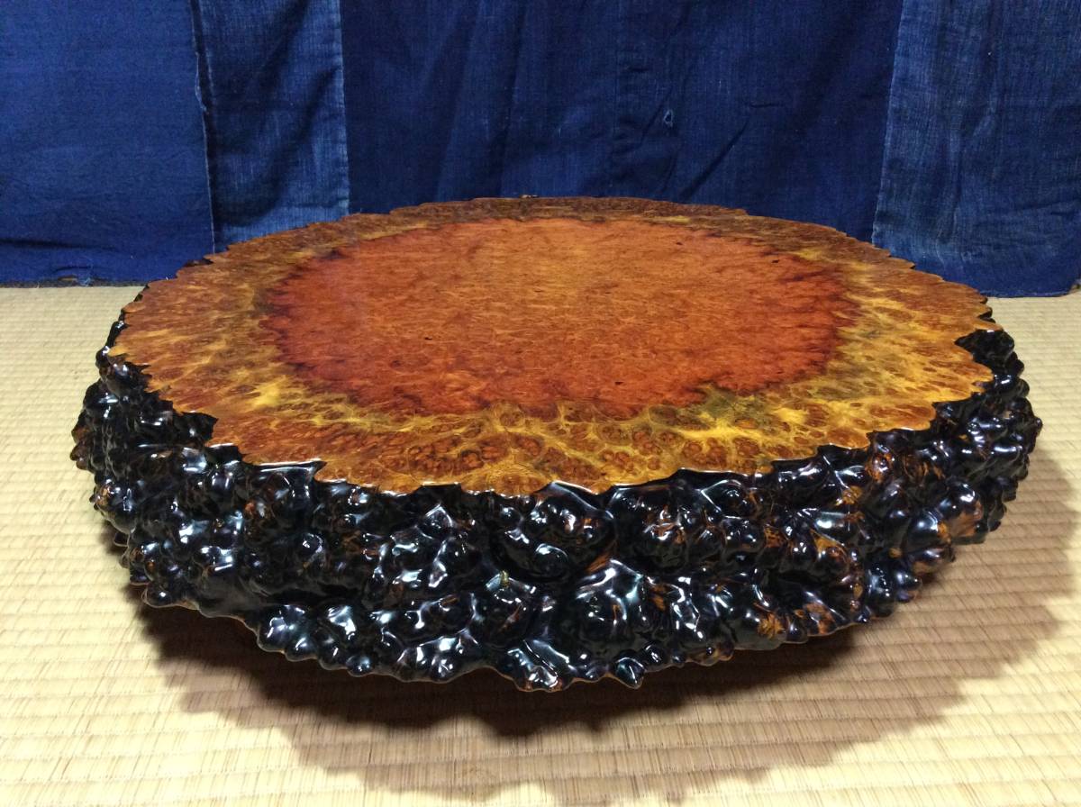 ☆蔵出し品 極上 花梨 本花梨 瘤 花台 飾台 玉杢 葡萄杢 煎茶道具 盆栽