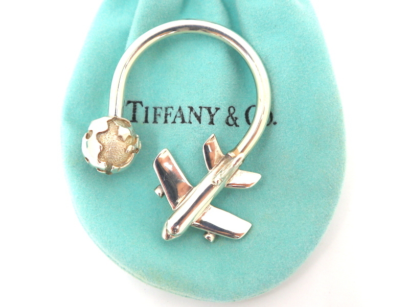 Tiffany & Co./ティファニー】 飛行機＆地球儀 キーリング SV925