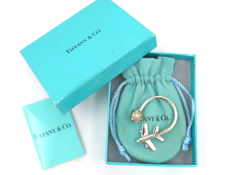 Tiffany & Co./ティファニー】 飛行機＆地球儀 キーリング SV925