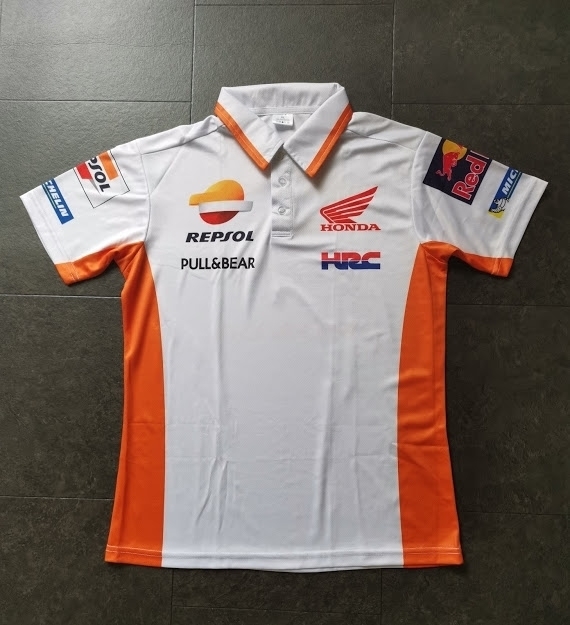 HRC レプソルホンダ TシャツLサイズ ダニ・ペドロサのサイン入り Repsol ホンダレーシング tシャツ HRC レプソルホンダ TシャツLサイズ