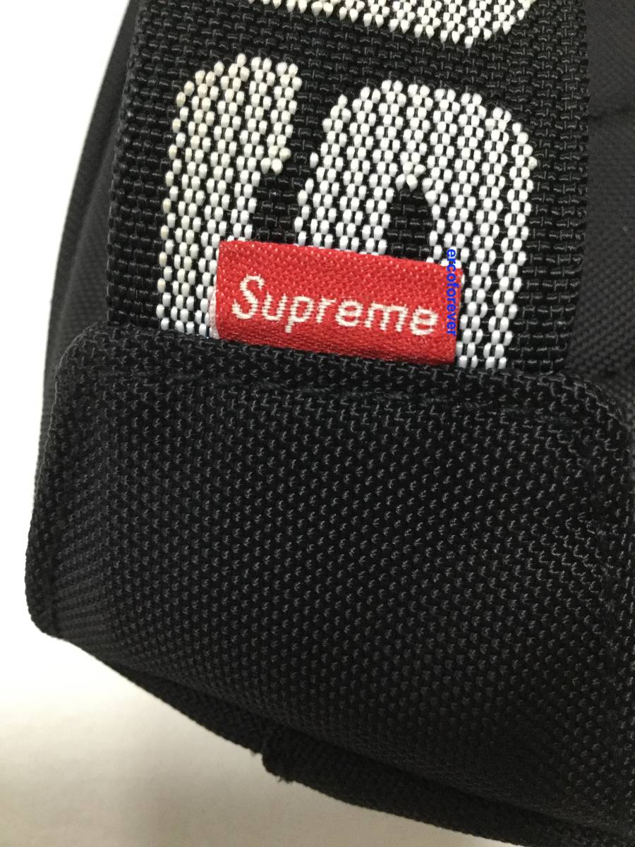 送料無料 Supreme Waist Bag 18ss ウエストバッグ Black ブラック 黒