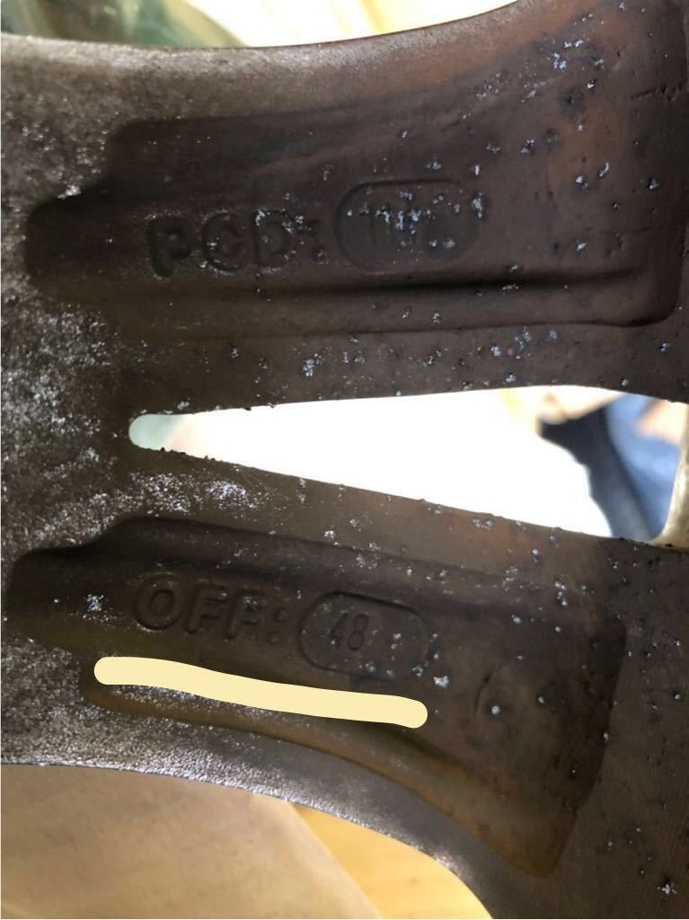 オンラインお得セール 社外 美品 アルミ ホイール ウェッズ weds 18 7.5J ZEA 5穴 クローム PCD114.3 エスティマ ヴォクシー アル ヴェル オデ アテンザ +48 5