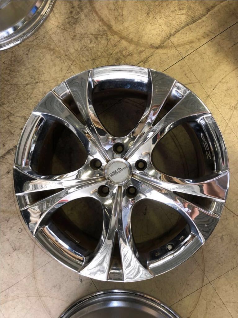 オンラインお得セール 社外 美品 アルミ ホイール ウェッズ weds 18 7.5J ZEA 5穴 クローム PCD114.3 エスティマ ヴォクシー アル ヴェル オデ アテンザ +48 5