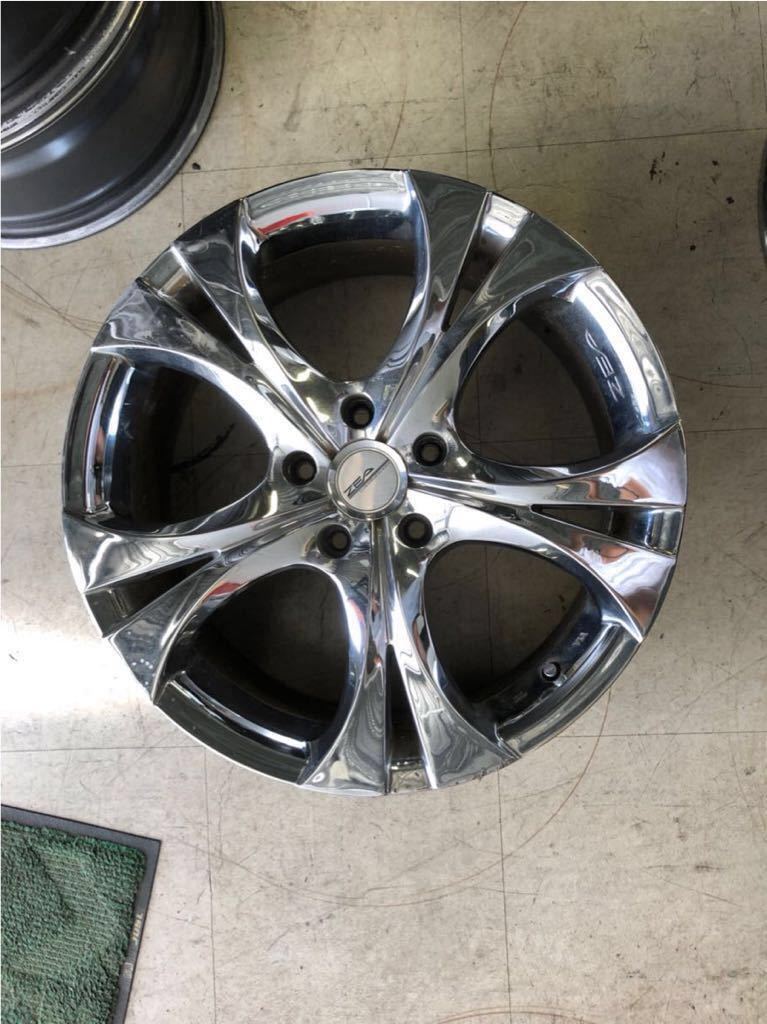 オンラインお得セール 社外 美品 アルミ ホイール ウェッズ weds 18 7.5J ZEA 5穴 クローム PCD114.3 エスティマ ヴォクシー アル ヴェル オデ アテンザ +48 5