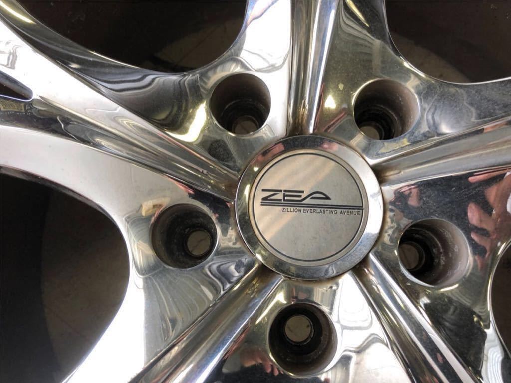 オンラインお得セール 社外 美品 アルミ ホイール ウェッズ weds 18 7.5J ZEA 5穴 クローム PCD114.3 エスティマ ヴォクシー アル ヴェル オデ アテンザ +48 5