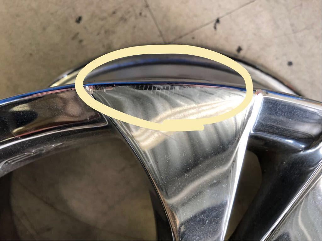 オンラインお得セール 社外 美品 アルミ ホイール ウェッズ weds 18 7.5J ZEA 5穴 クローム PCD114.3 エスティマ ヴォクシー アル ヴェル オデ アテンザ +48 5