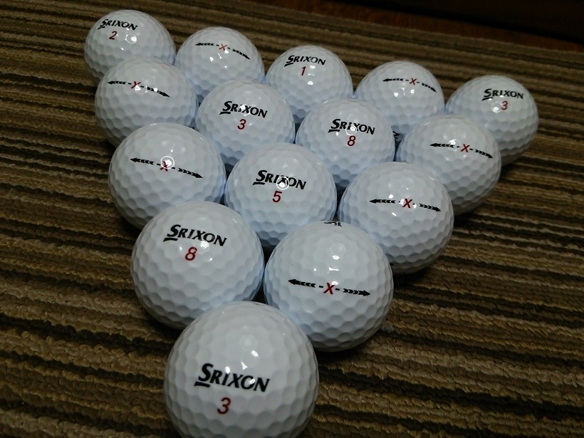 最進の　スリクソン -X-　ホワイト　【超美品】 ロスト　2019年使用　1ダース＋3の15個　公式競技可　SRIXON
