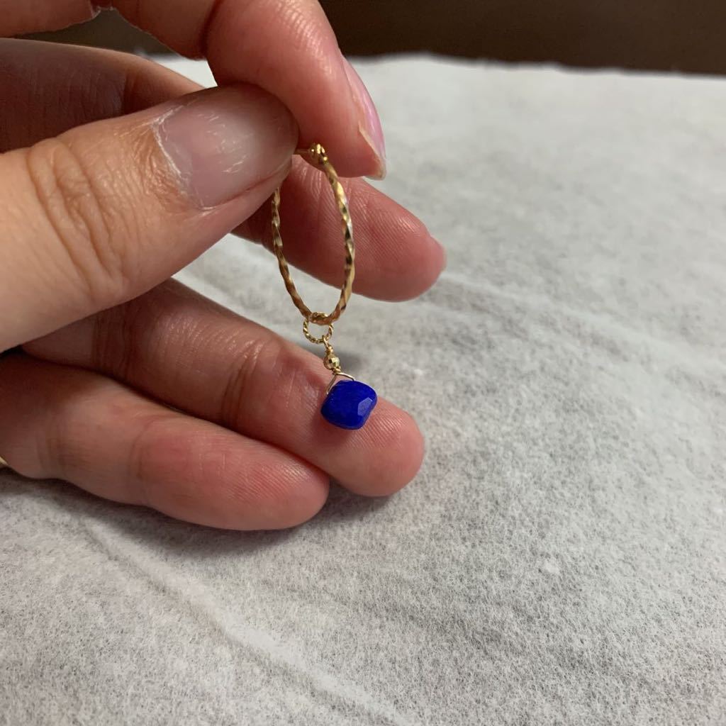 agete アガット ピアスチャーム　ラピスラズリ　ペア_3