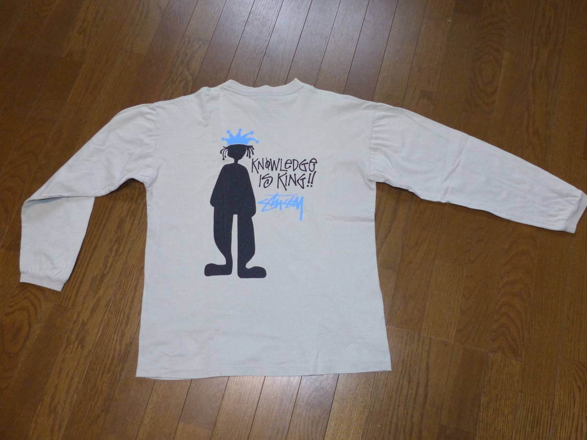 STUSSY ステューシー Know Ledge is KING シャドーマン ロンT アース 