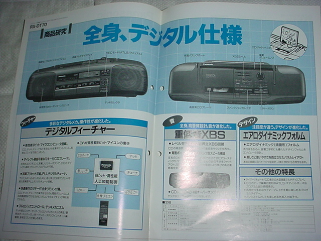 1988年10月 パナソニック CDラジカセ RX-DT70のカタログの入札履歴