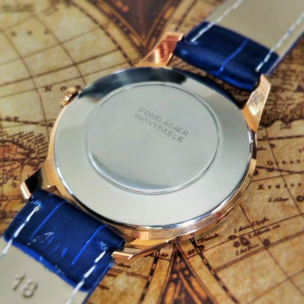 【入手困難！】ZENITHゼニス126★青文字盤★メンズ手巻きアンティーク腕時計ビンテージ★激レア新品仕上げ美品★動作良好★送料無料[28126]_4