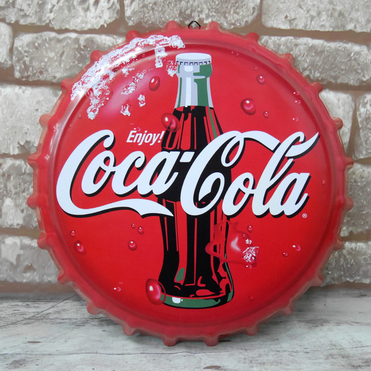 BZ-71 王冠 ブリキ看板 蓋 コカコーラ Coca Cola 瓶 ウォールサイン 