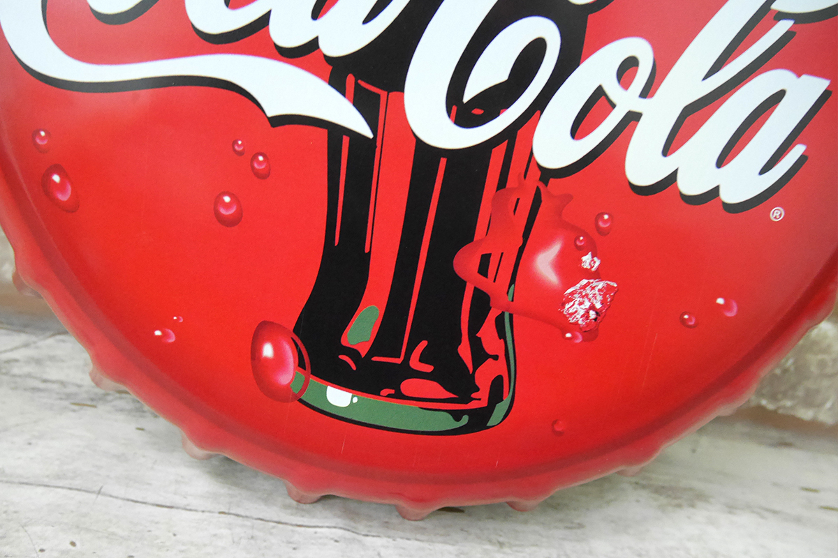 BZ-71 王冠 ブリキ看板 蓋 コカコーラ Coca Cola 瓶 ウォールサイン 