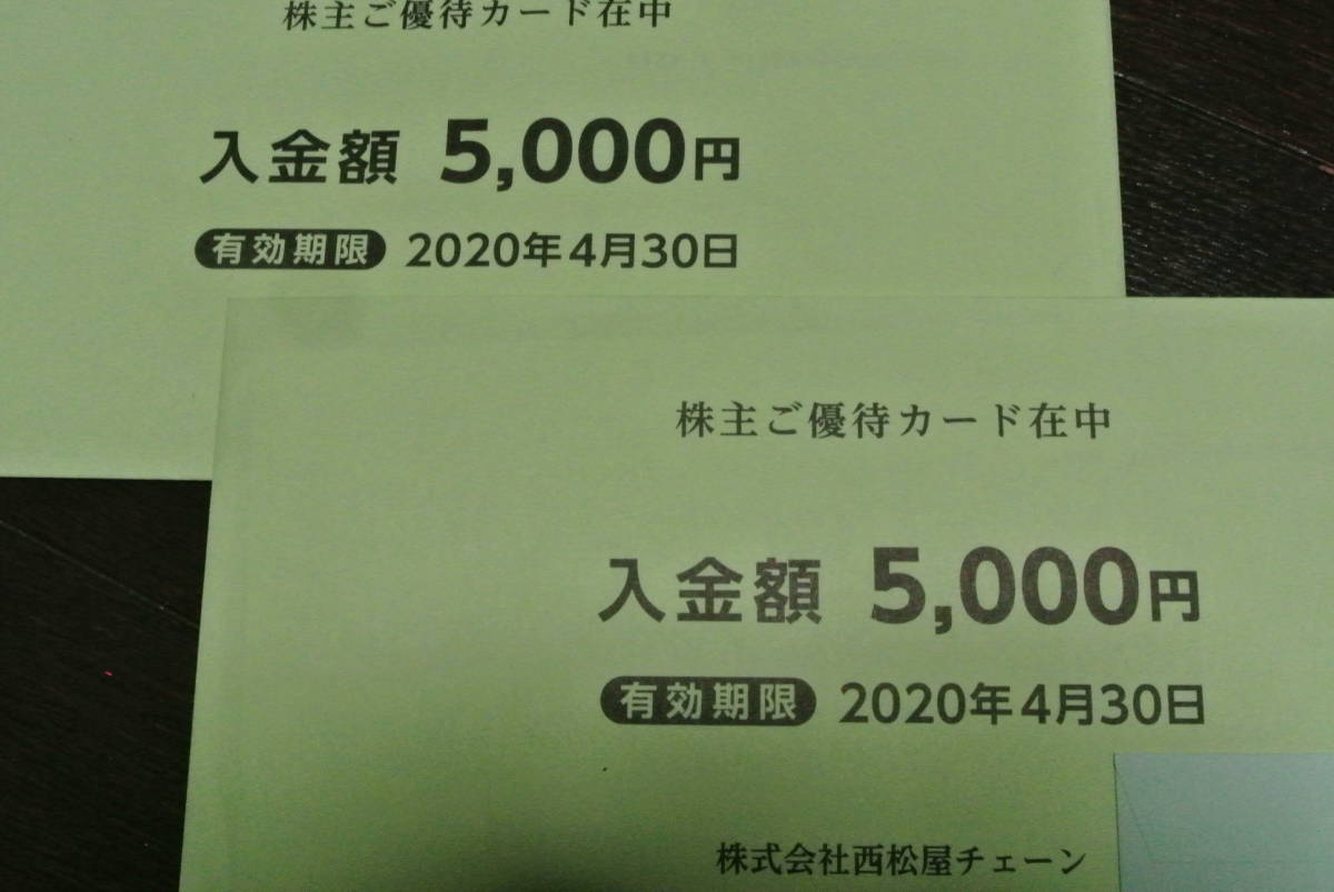 最新☆西松屋チェーン株主優待カード10,000円分 2020年4月迄