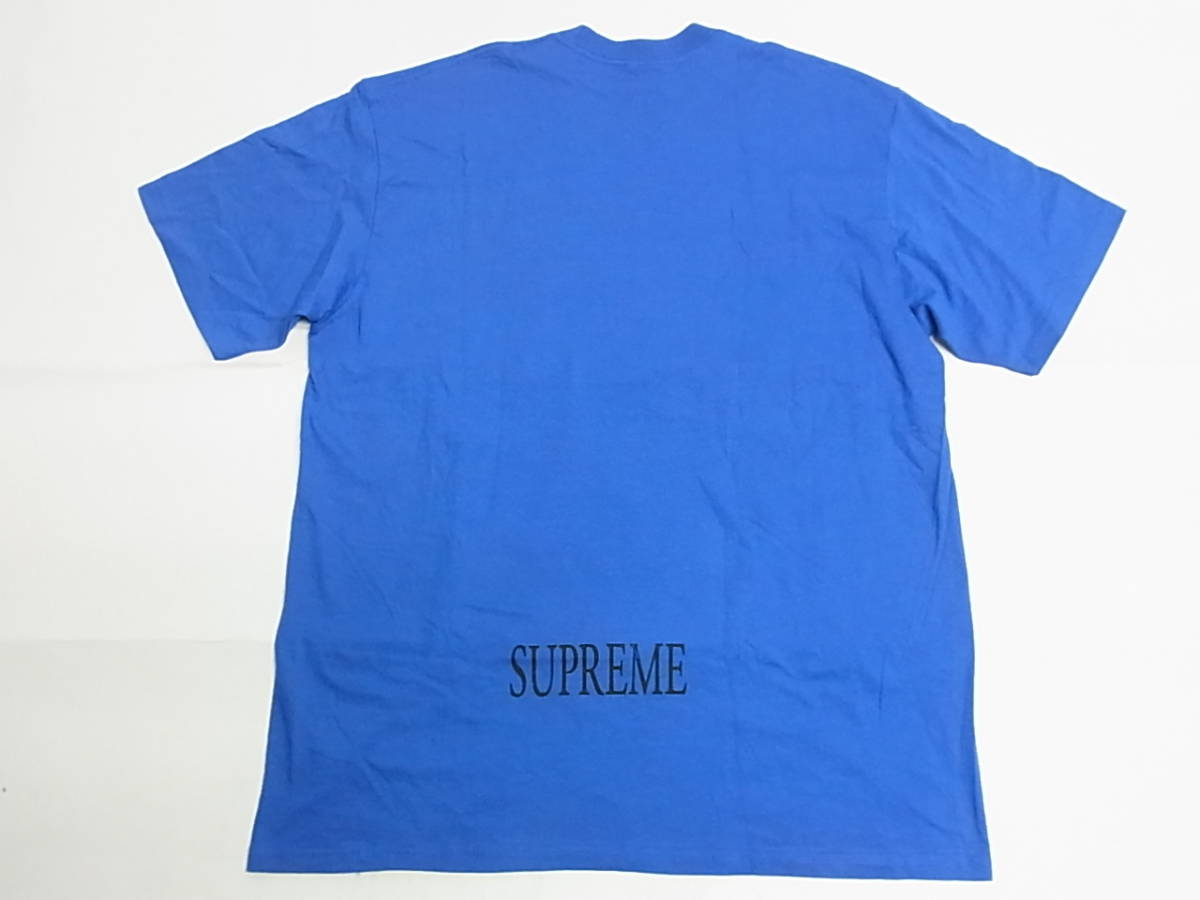 Supreme　シュプリーム　17aw　THE DECLINE TEE　ディクライン プリント クルーネック Tシャツ　XL　ブルー　正規品　新品　未使用品　RK