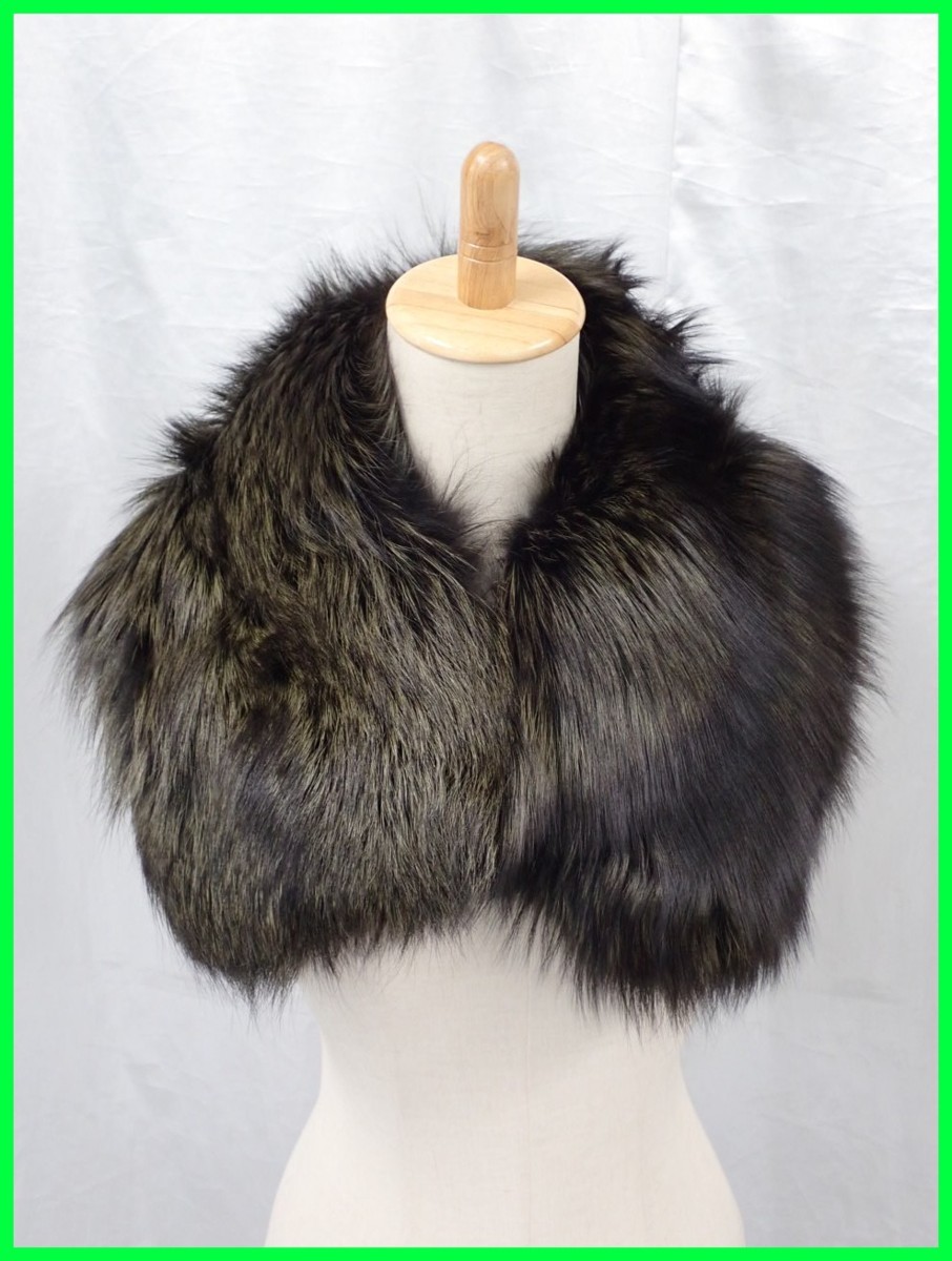 【新品タグ付】DELBA デルバ リアルファーポンチョ アルパカ ラムレザー ティペット リアルファー COLLEZIONI ARMANI | ⁄ 23区 ファッション