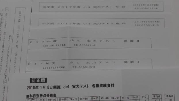 浜学園 小４ ２０１８年１月 実力テスト 国語 算数 理科 ４年生 中学受験 売買されたオークション情報 Yahooの商品情報をアーカイブ公開 オークファン Aucfan Com