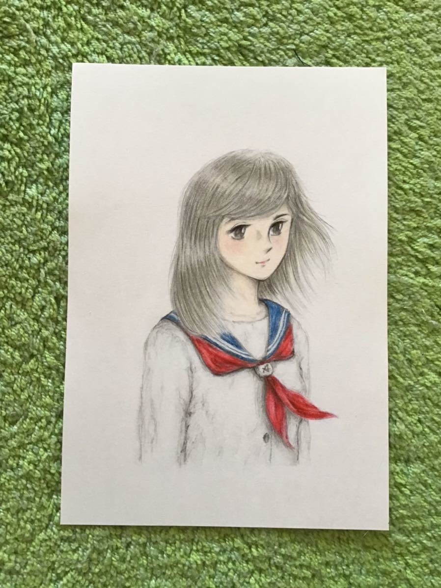 手書きイラスト 女の子 79 No サイズ16 5 11 5 セーラー服の少女 ボールペン 新品 画用紙 色鉛筆 鉛筆 22年のクリスマス セーラー服の少女 手書きイラスト 女の子 79 No サイズ16 5 11 5 セーラー服の少女 ボールペン 新品 画用紙 色鉛筆 鉛筆 22年のクリスマス セーラー服の少女