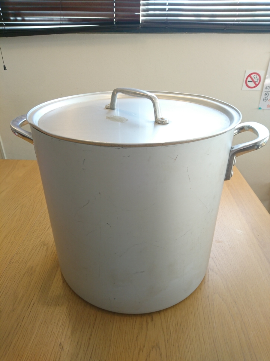 美品 業務用 アルミ 寸胴鍋 未使用 蓋付き 36cm