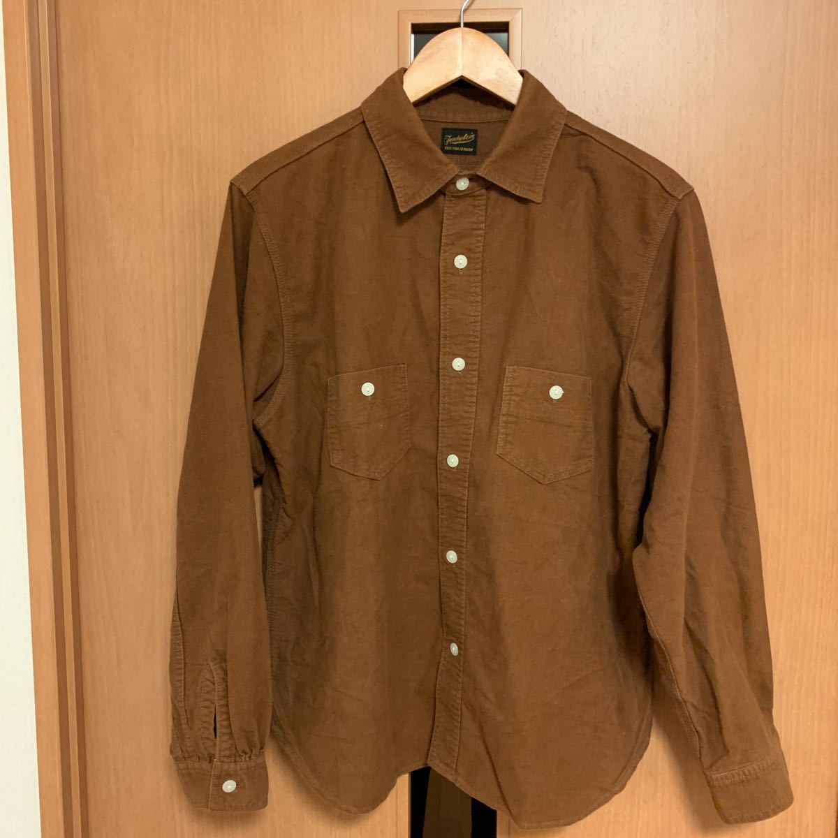 TENDERLOIN テンダーロイン シャツ シャモアクロス グリーン - S 