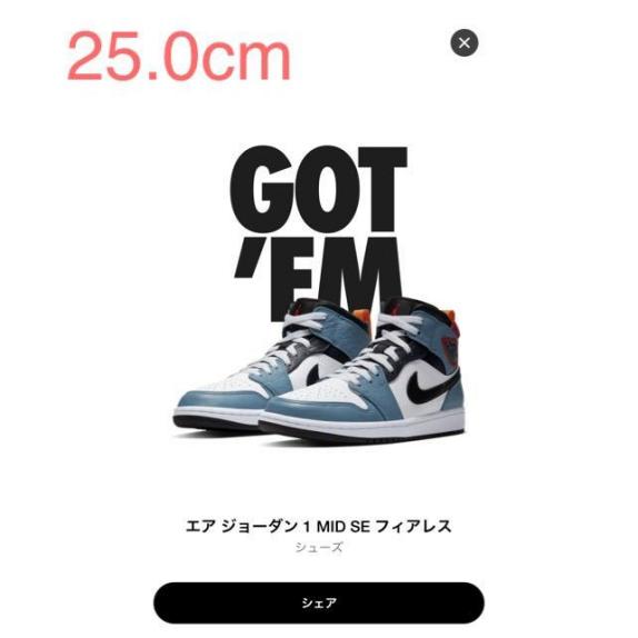 NIKE ジョーダン1 フィアレス 25.0cm